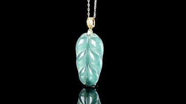 Natural Type A Untreated Icy Waxy Blue Watery Guatemalan Jadeite Leaf Pendants,Blue Guatemala Jadeite Loose Pendant,DIY Jewelry Supplies