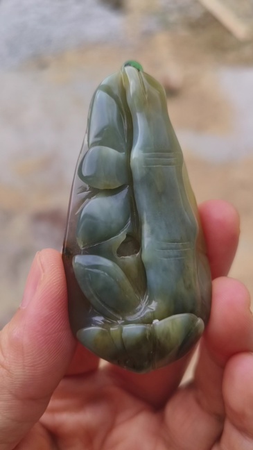 Unique Untreated Natural Serpentine Jade Chinese Xiuyan Jade New Mountain Jade Pendant With Bamboo Joint Pattern,Bamboo Joint Plaque,DIY Jewelry Supplies