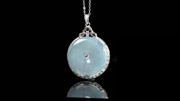 Natural Type A Untreated Icy Waxy Blue Watery Guatemalan Jadeite Safety Buckle Pendants,Blue Guatemala Jadeite Loose Pendant,DIY Jewelry Supplies