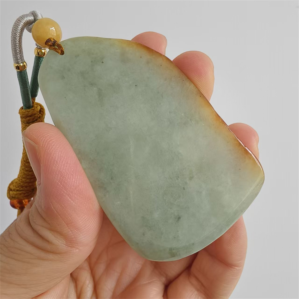 Unique Certificated Natural Type A Untreated Yellow Green Watery Burmese Jadeite Irregular Pendant With Gecko Carved,Amulet Pendant,DIY Jewelry Supplies