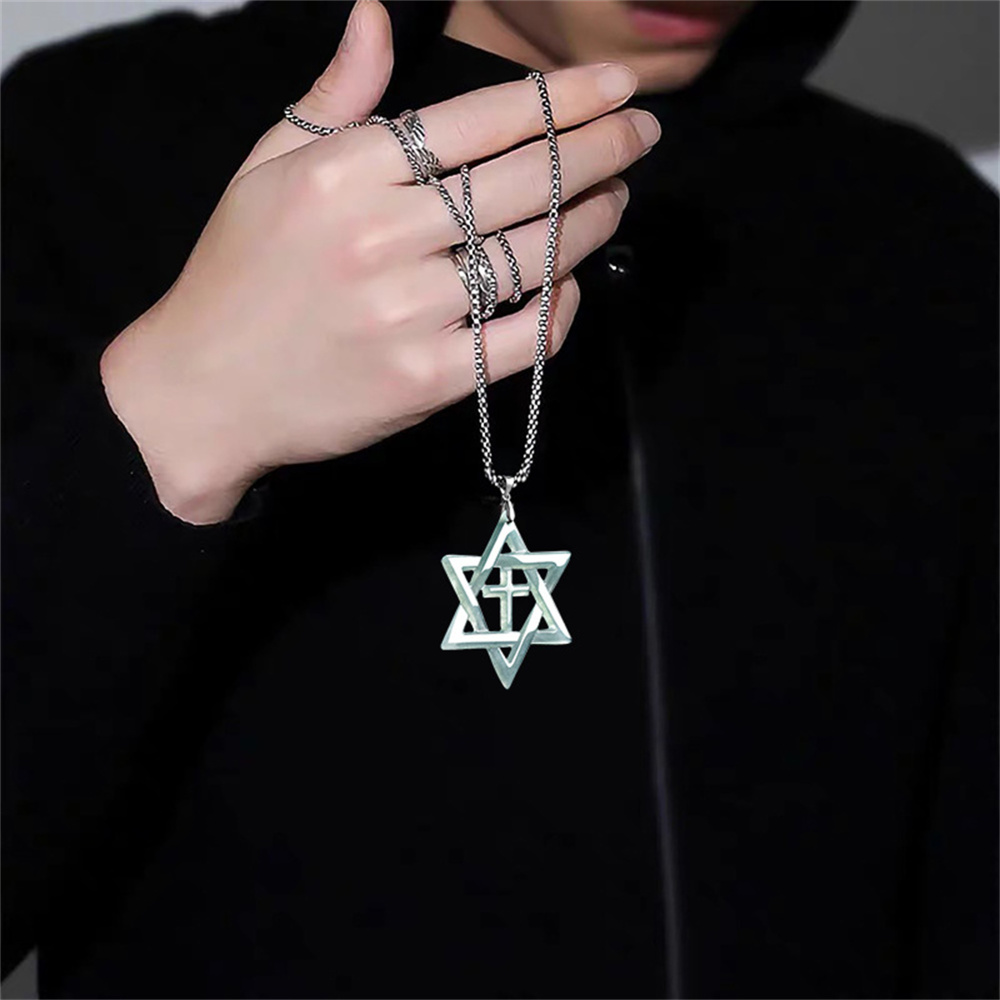 Natural Type A Untreated Blue Watery Guatemalan Jadeite Filigree Star Of David Pendant With Cross Carved,DIY Jewelry Supplies