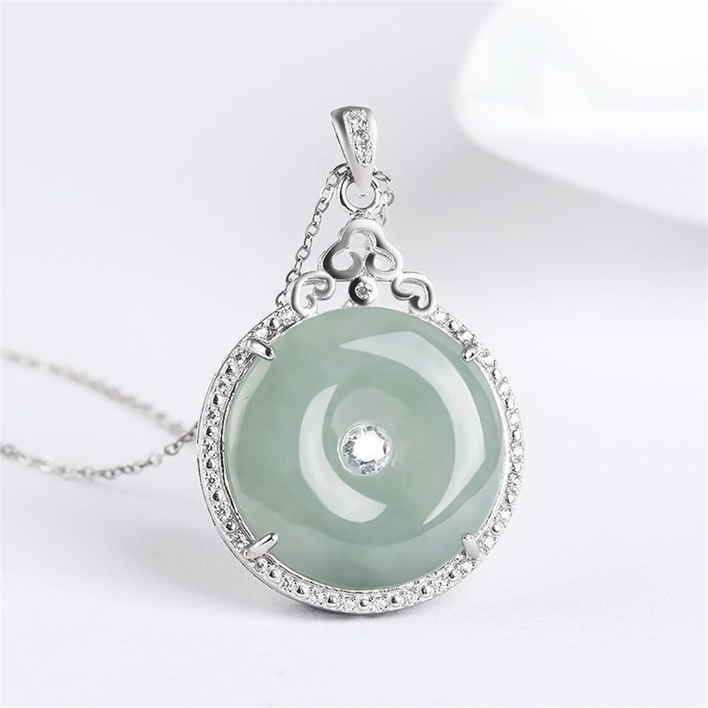 Natural Type A Untreated Icy Waxy Blue Watery Guatemalan Jadeite Safety Buckle Pendants,Blue Guatemala Jadeite Loose Pendant,DIY Jewelry Supplies