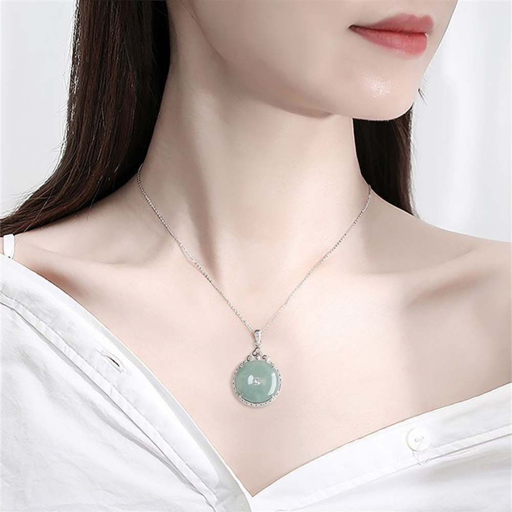 Natural Type A Untreated Icy Waxy Blue Watery Guatemalan Jadeite Safety Buckle Pendants,Blue Guatemala Jadeite Loose Pendant,DIY Jewelry Supplies