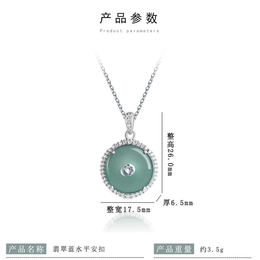 Natural Type A Untreated Icy Waxy Blue Watery Guatemalan Jadeite Safety Buckle Pendants,Blue Guatemala Jadeite Loose Pendant,DIY Jewelry Supplies