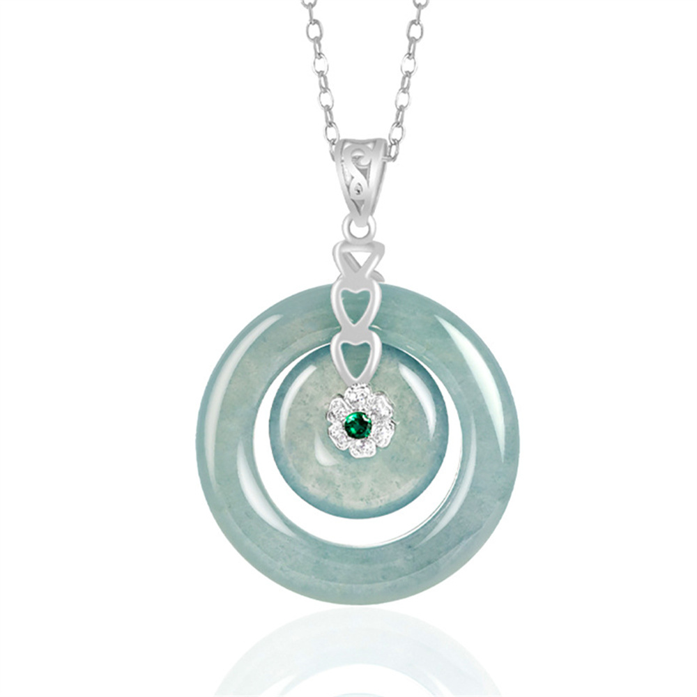 Natural Type A Untreated Icy Waxy Blue Watery Guatemalan Jadeite Safety Buckle Pendants,Blue Guatemala Jadeite Loose Pendant,DIY Jewelry Supplies