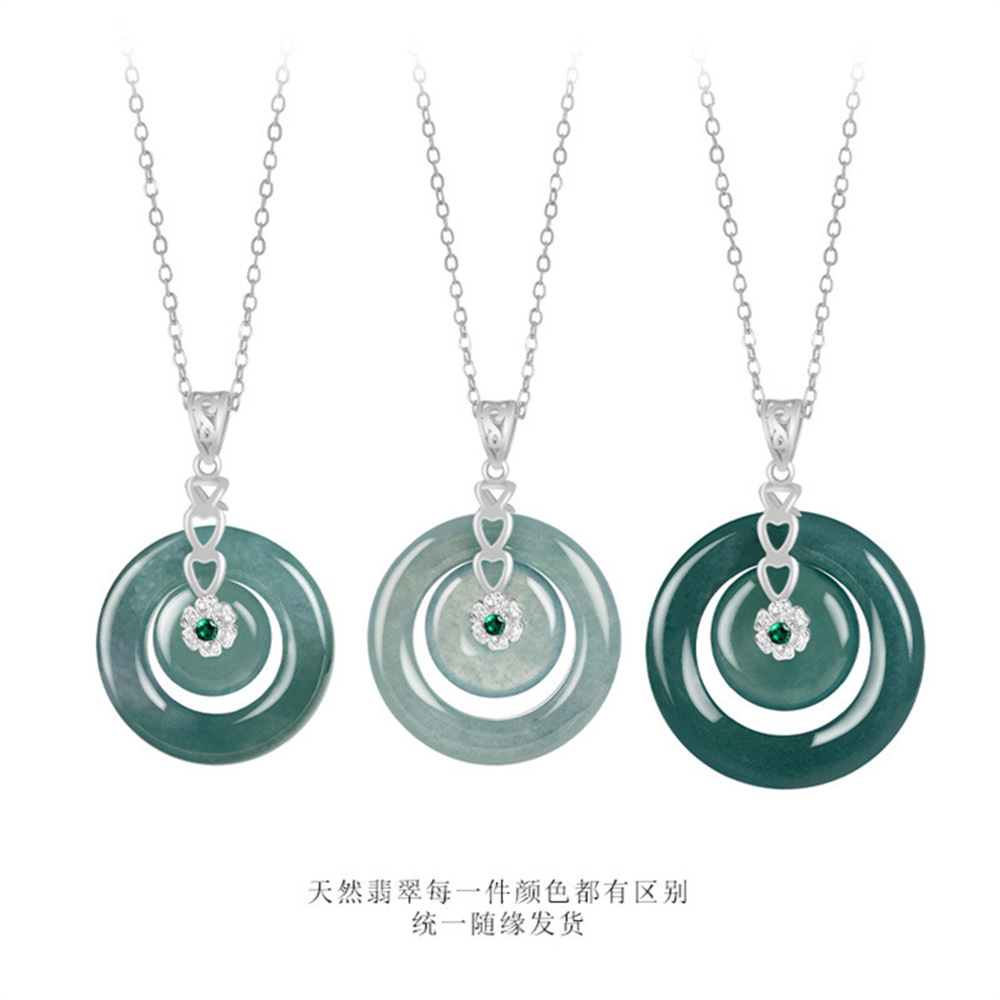 Natural Type A Untreated Icy Waxy Blue Watery Guatemalan Jadeite Safety Buckle Pendants,Blue Guatemala Jadeite Loose Pendant,DIY Jewelry Supplies