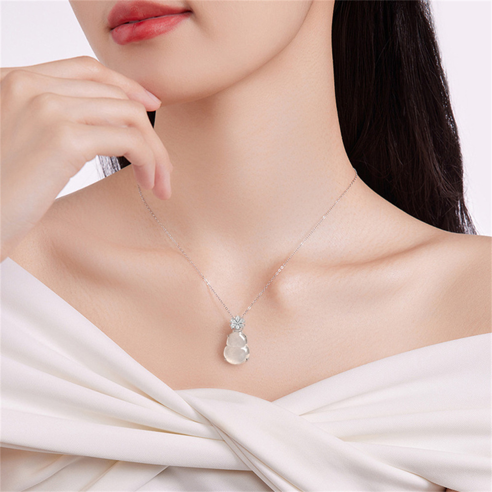 Natural Type A Untreated Icy Waxy White Burmese Jadeite Gourd Pendants,Burma Jadeite Loose Pendant,DIY Jewelry Supplies