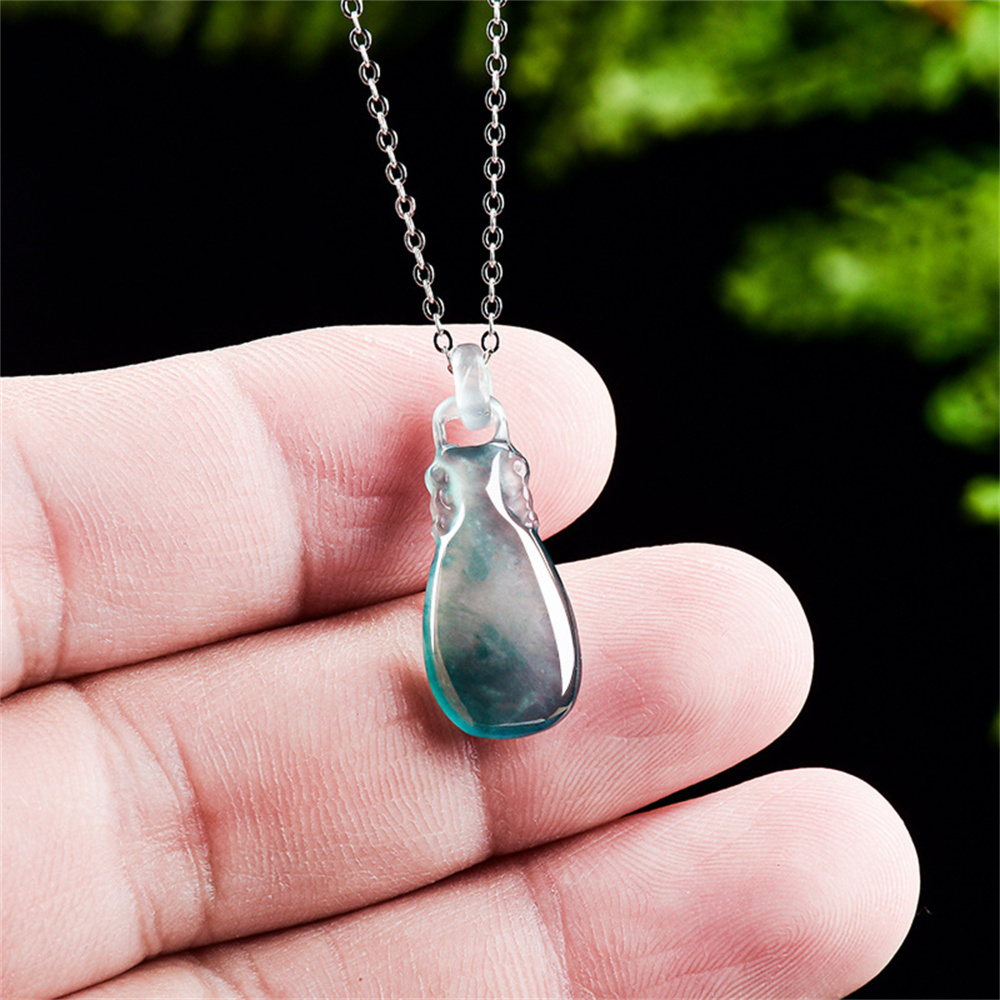 Natural Type A Untreated Icy Waxy Blue Watery Guatemalan Jadeite Flower Vase Pendants,Blue Guatemala Jadeite Loose Pendant,DIY Jewelry Supplies