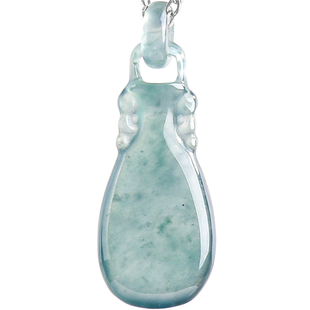 Natural Type A Untreated Icy Waxy Blue Watery Guatemalan Jadeite Flower Vase Pendants,Blue Guatemala Jadeite Loose Pendant,DIY Jewelry Supplies