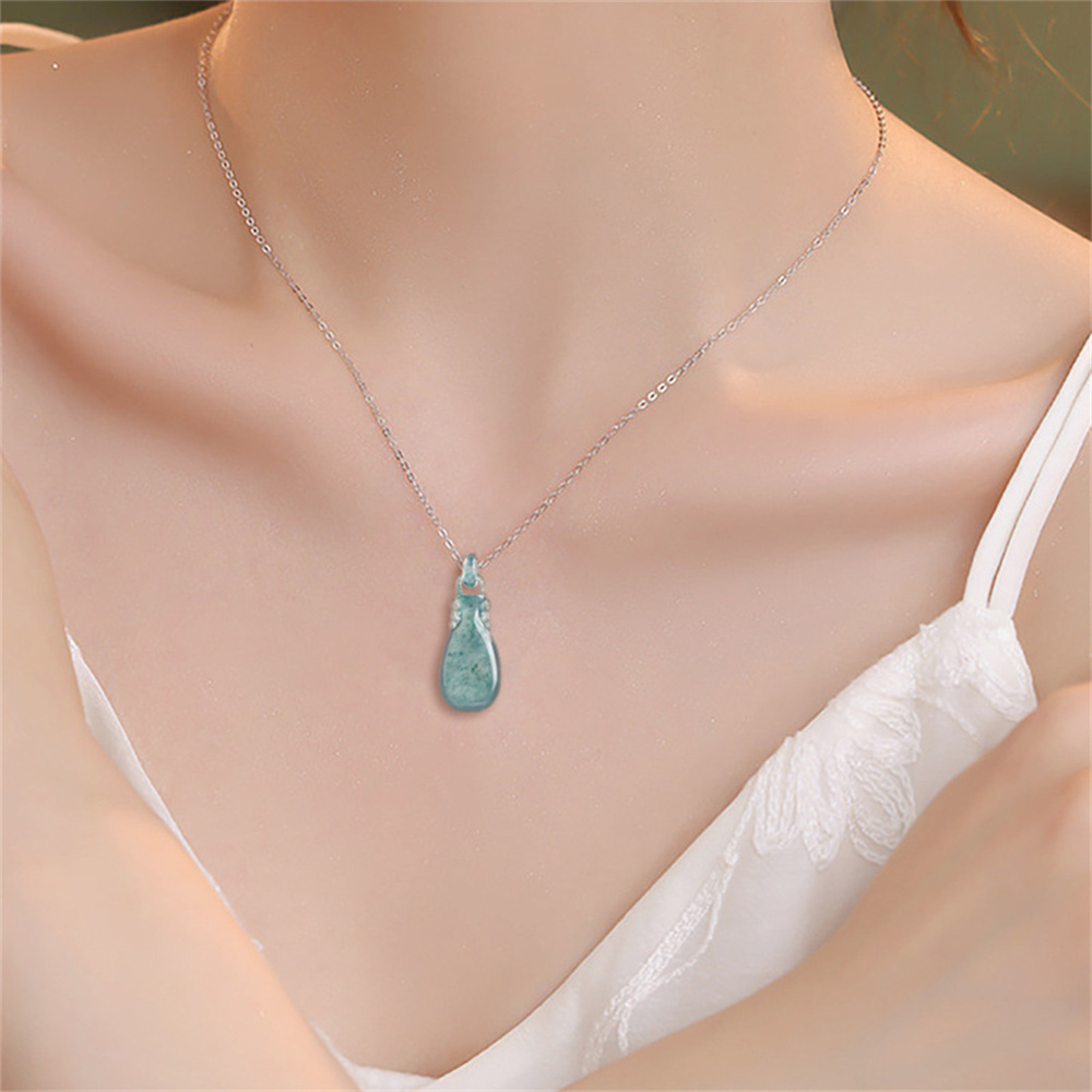 Natural Type A Untreated Icy Waxy Blue Watery Guatemalan Jadeite Flower Vase Pendants,Blue Guatemala Jadeite Loose Pendant,DIY Jewelry Supplies