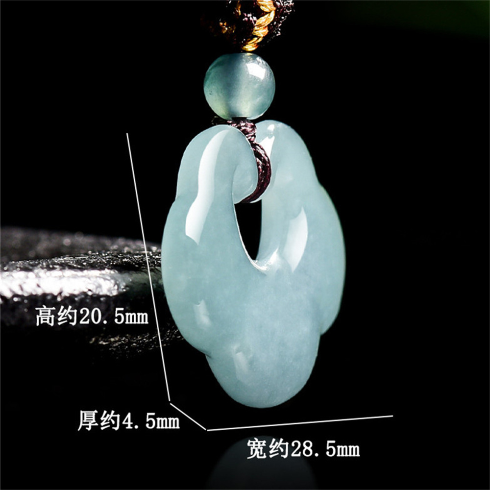 Natural Certificated Type A Untreated Blue Watery Guatemalan Jadeite Ruyi Pendant,Amulet Pendant,DIY Jewelry Supplies