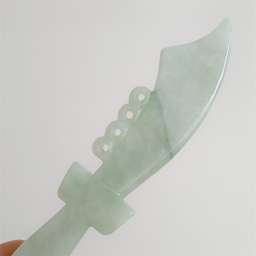 Unique Certificated Natural Type A Untreated 103X21X5mm Green Burmese Jadeite Filigree Broadsword Pendant Necklace,Myanmar Jadeite Pendant Necklace