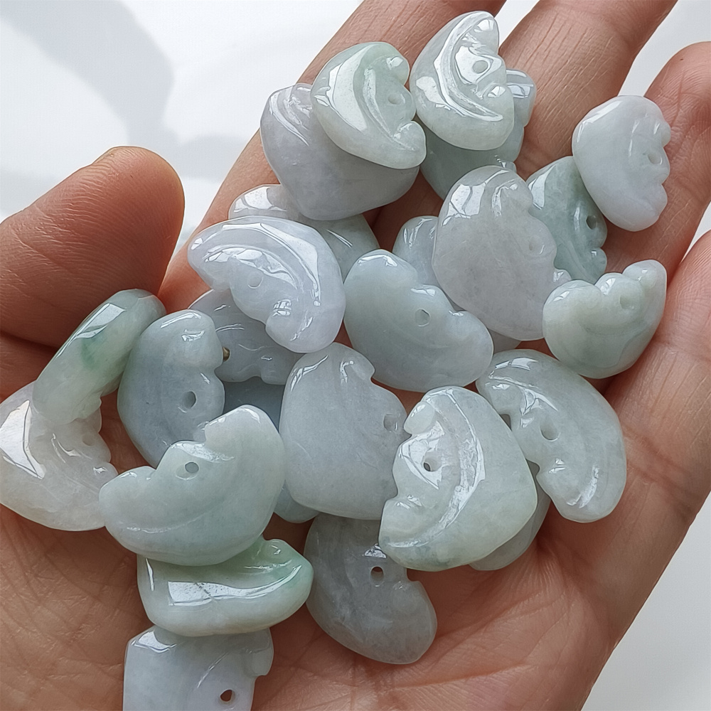 10pcs Natural Certificated Type A 18-20X12-17X5mm Green Burmese Jadeite Heart Pendants,Myanmar Jadeite Charms,DIY Jewelry Supplies