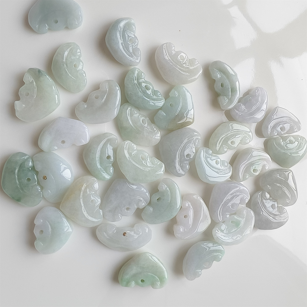 10pcs Natural Certificated Type A 18-20X12-17X5mm Green Burmese Jadeite Heart Pendants,Myanmar Jadeite Charms,DIY Jewelry Supplies
