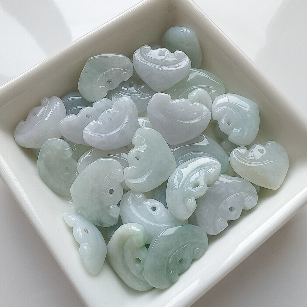 10pcs Natural Certificated Type A 18-20X12-17X5mm Green Burmese Jadeite Heart Pendants,Myanmar Jadeite Charms,DIY Jewelry Supplies