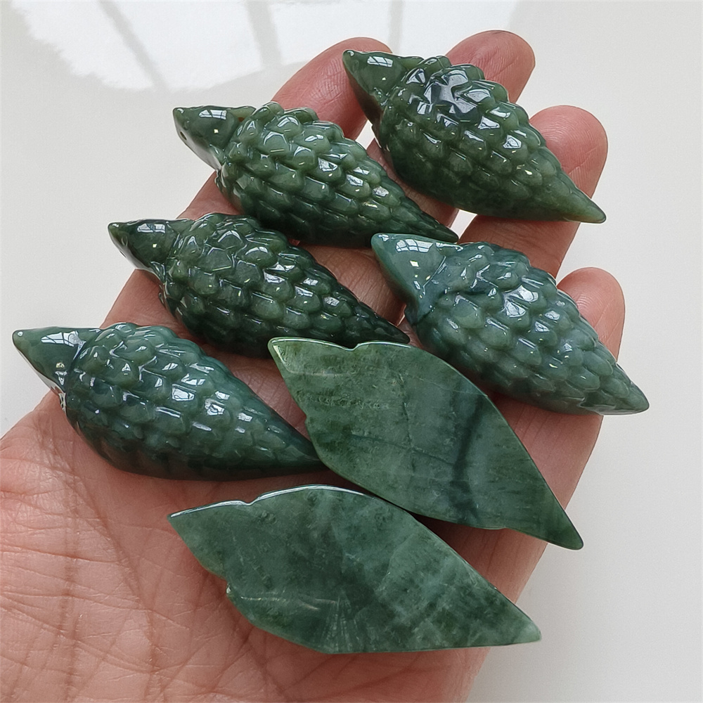 Certificated Natural Type A Untreated 46X20X12mm Dark Green Burmese Jadeite Pangolin Pendant,DIY Jewelry Supplies
