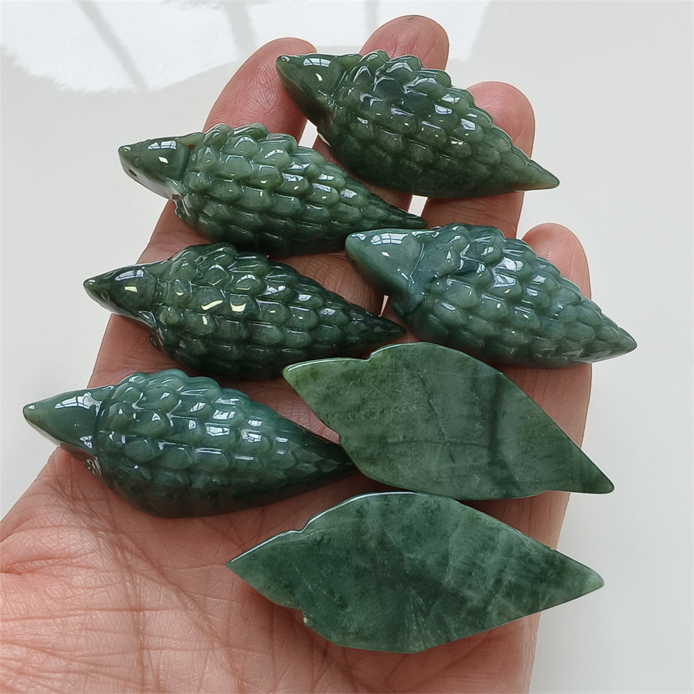 Certificated Natural Type A Untreated 46X20X12mm Dark Green Burmese Jadeite Pangolin Pendant,DIY Jewelry Supplies
