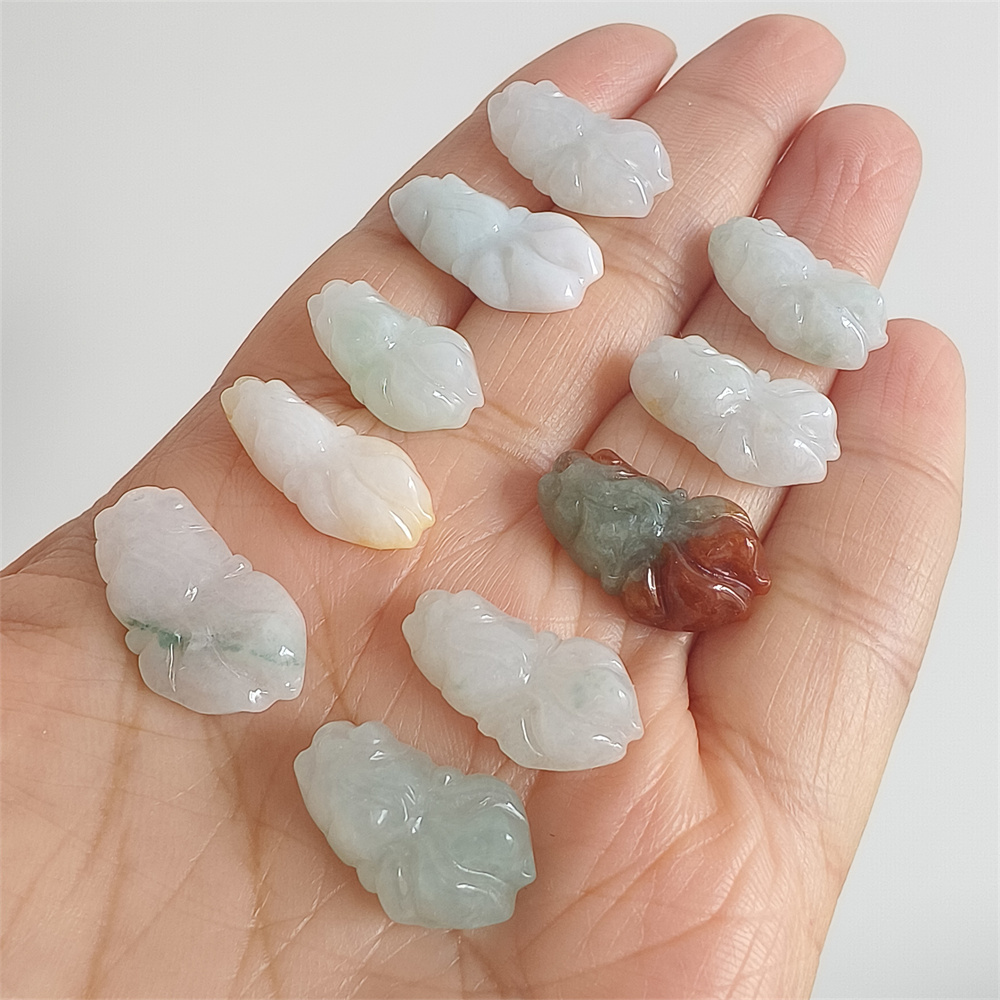 5pcs Natural Certificated Yellow Color Heated 19-23X9-13X4-8mm Gold Fish Pendant,Multi Color Jadeite Pendants