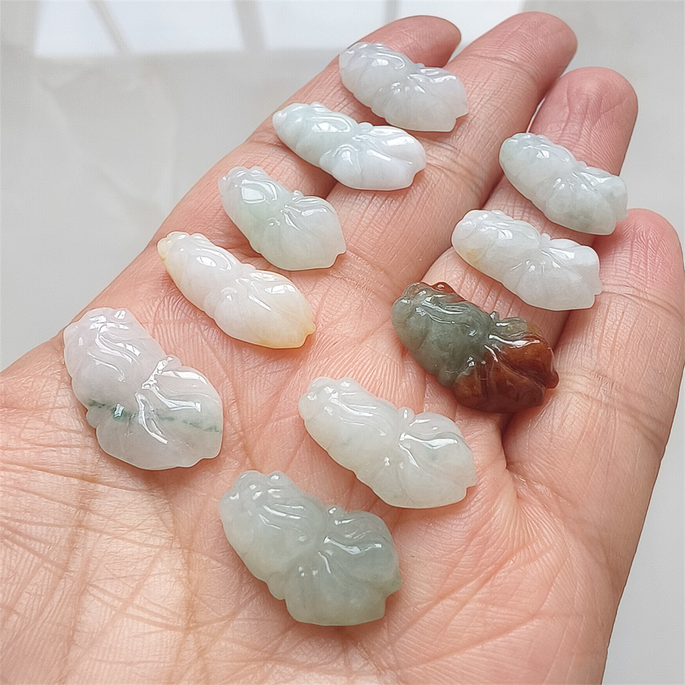 5pcs Natural Certificated Yellow Color Heated 19-23X9-13X4-8mm Gold Fish Pendant,Multi Color Jadeite Pendants