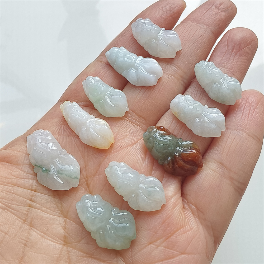 5pcs Natural Certificated Yellow Color Heated 19-23X9-13X4-8mm Gold Fish Pendant,Multi Color Jadeite Pendants