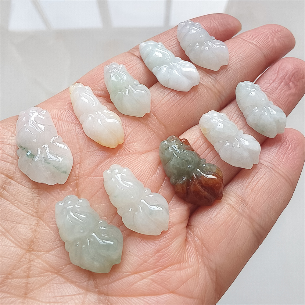 5pcs Natural Certificated Yellow Color Heated 19-23X9-13X4-8mm Gold Fish Pendant,Multi Color Jadeite Pendants