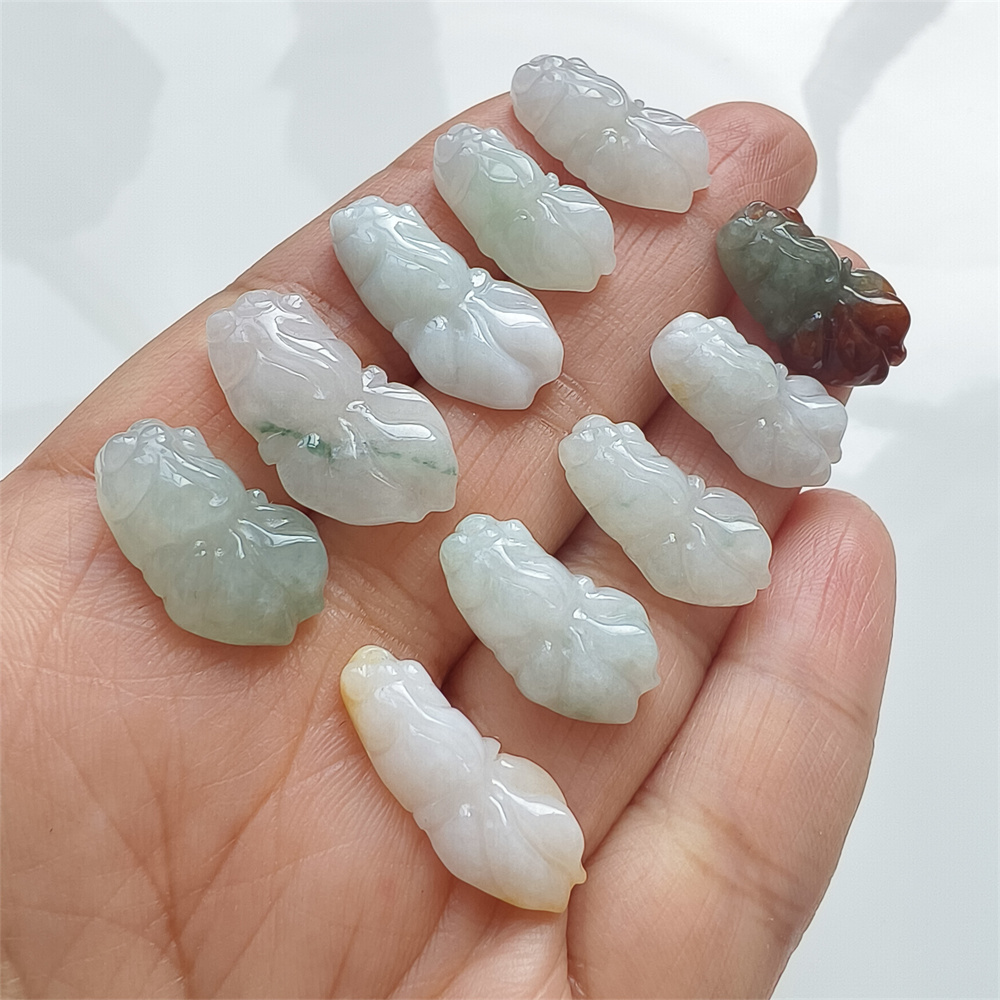 5pcs Natural Certificated Yellow Color Heated 19-23X9-13X4-8mm Gold Fish Pendant,Multi Color Jadeite Pendants