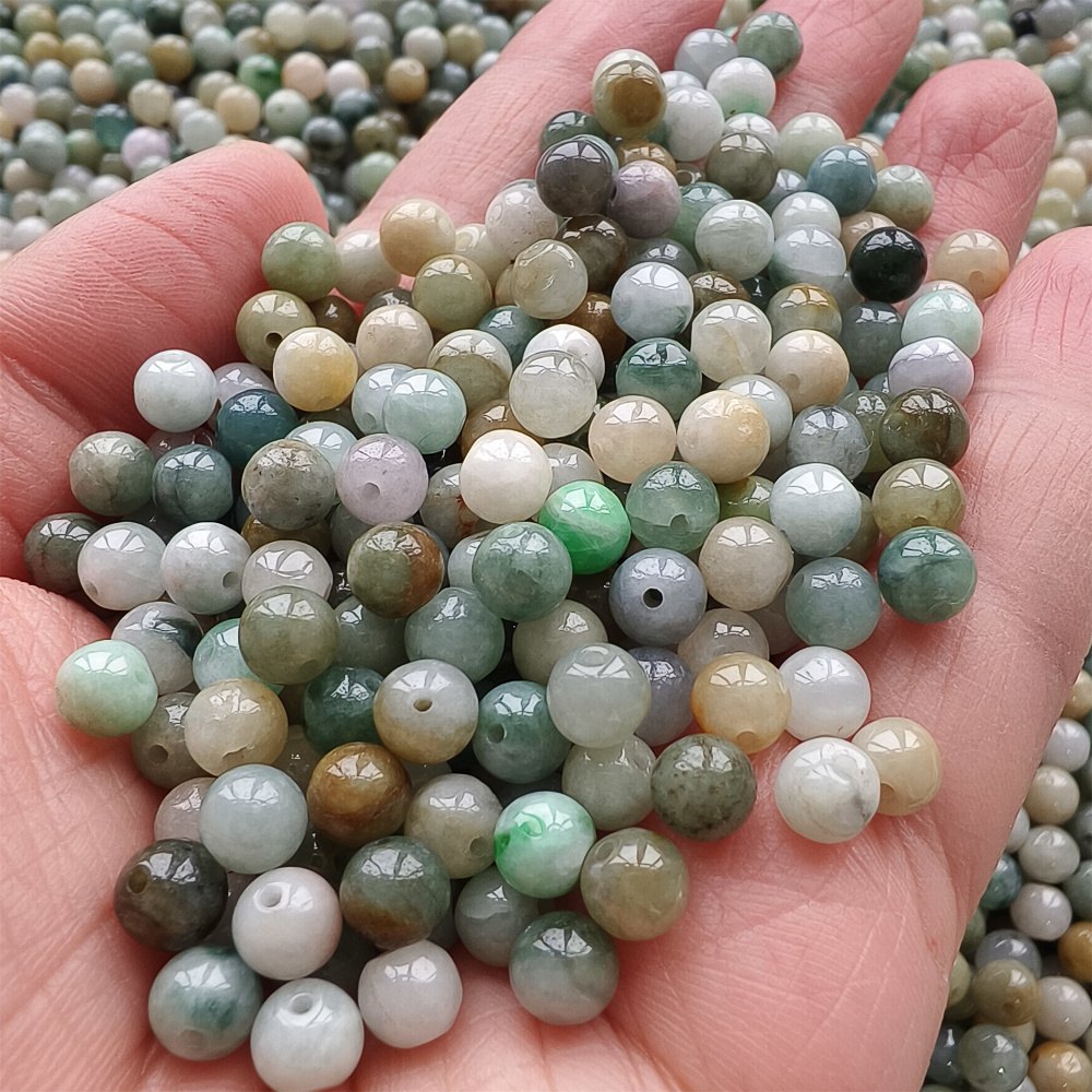 100pcs Natural Yellow Color Heated 5.5mm Burmese Jadeite Smooth Round Beads,Burma Jadeite Loose Beads,Myanmar Jadeite Ball Beads,DIY Jewelry Supplies