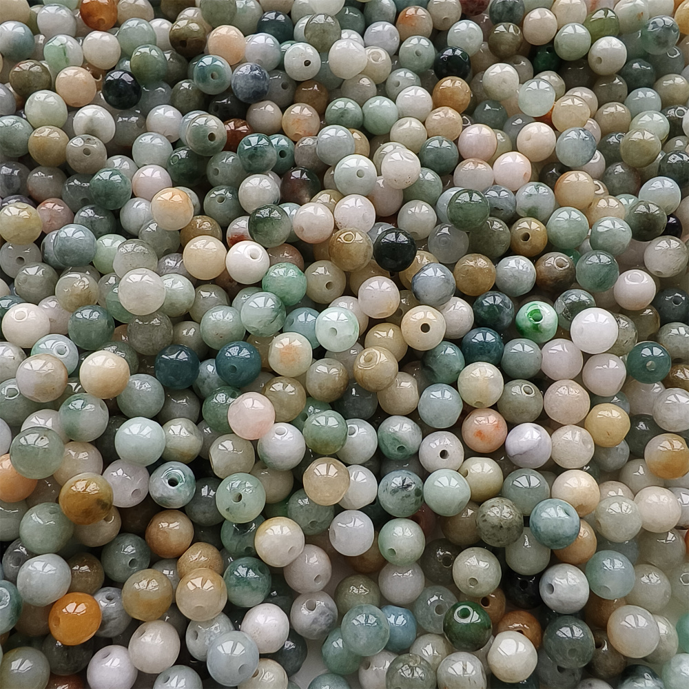 100pcs Natural Yellow Color Heated 5.5mm Burmese Jadeite Smooth Round Beads,Burma Jadeite Loose Beads,Myanmar Jadeite Ball Beads,DIY Jewelry Supplies