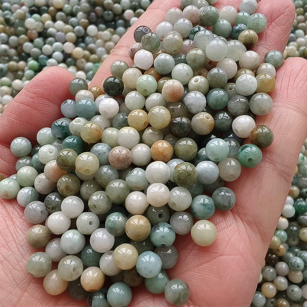 100pcs Natural Yellow Color Heated 5.5mm Burmese Jadeite Smooth Round Beads,Burma Jadeite Loose Beads,Myanmar Jadeite Ball Beads,DIY Jewelry Supplies
