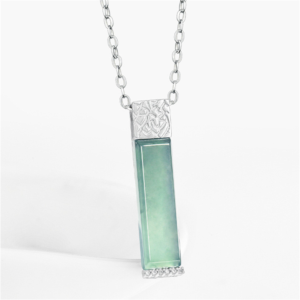 Natural Certificated Type A 28X6X4mm Untreated Icy Waxy Blue Watery Guatemalan Jadeite Rectangle Pendant ,平安无事 Pendant,DIY Jewelry Supplies