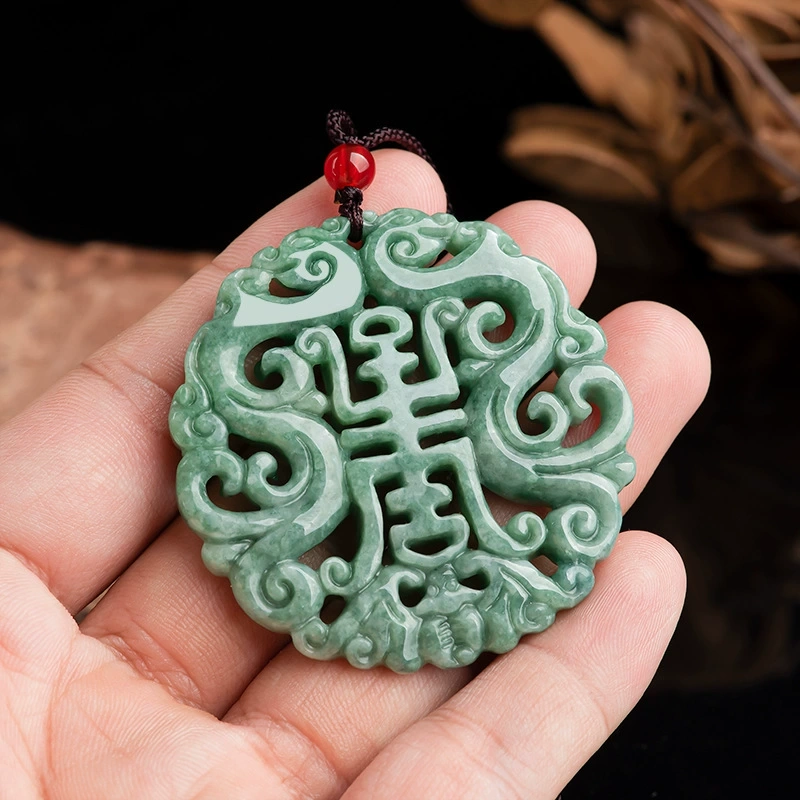 Certificated Natural Type A Untreated 52.5X6.5mm Bean Green Burmese Jadeite Filigree Antique Style pendant,Antique Style Plaque,DIY Jewelry Supplies