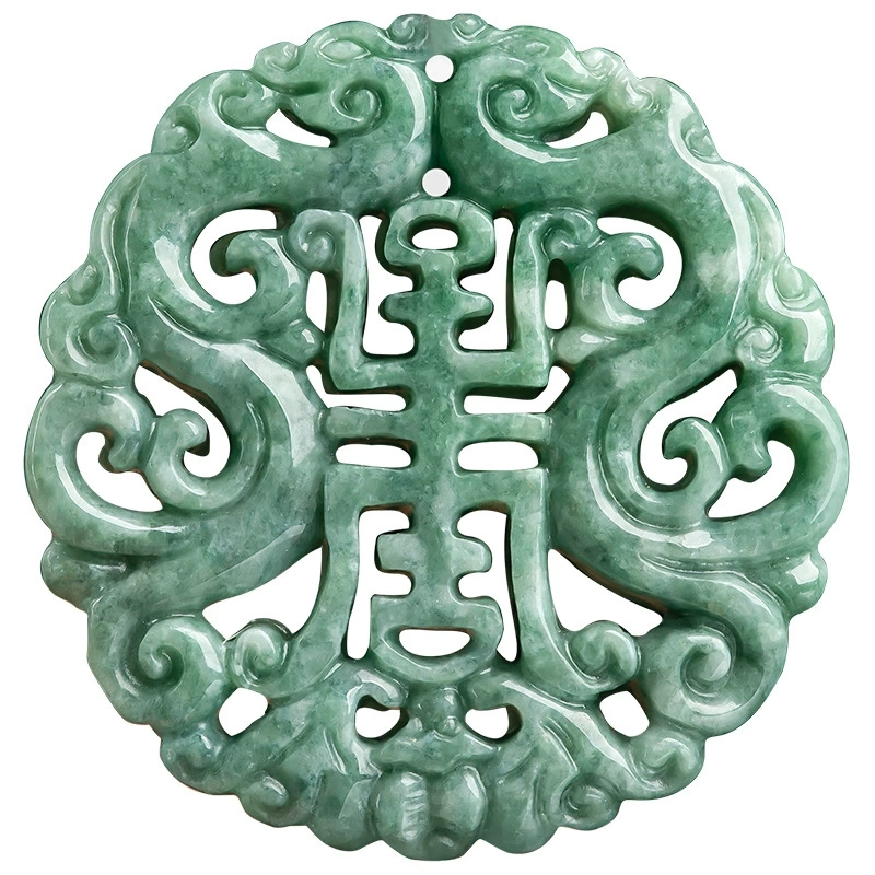 Certificated Natural Type A Untreated 52.5X6.5mm Bean Green Burmese Jadeite Filigree Antique Style pendant,Antique Style Plaque,DIY Jewelry Supplies