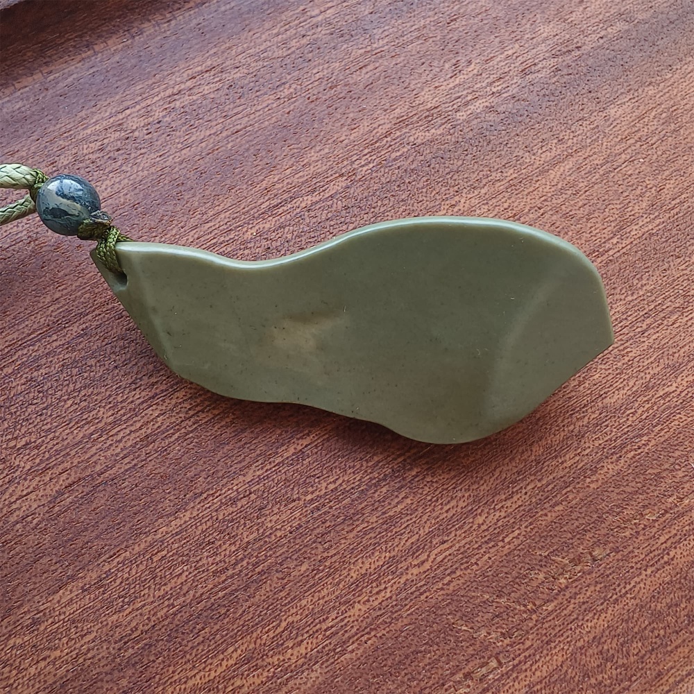 Natural Gobi Raw Stone 55X24X10mm Olive Green Fish Pendant ,DIY Jewelry Supplies