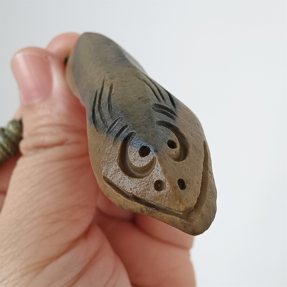 Natural Gobi Raw Stone 62X20X8mm Earthy Yellow And Black Fish Pendant ,DIY Jewelry Supplies