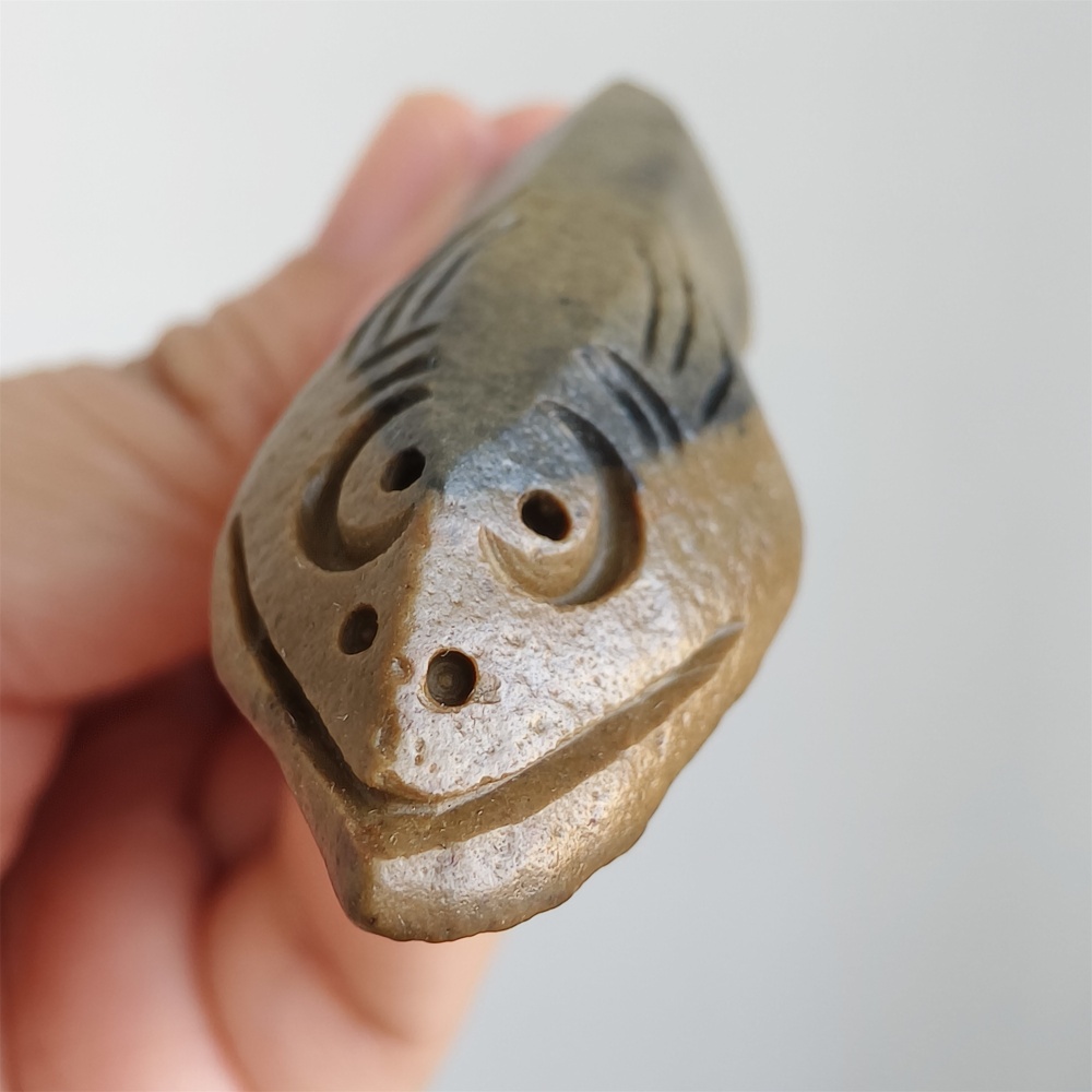 Natural Gobi Raw Stone 62X20X8mm Earthy Yellow And Black Fish Pendant ,DIY Jewelry Supplies