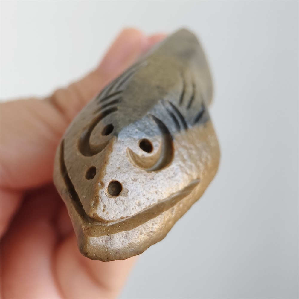 Natural Gobi Raw Stone 62X20X8mm Earthy Yellow And Black Fish Pendant ,DIY Jewelry Supplies