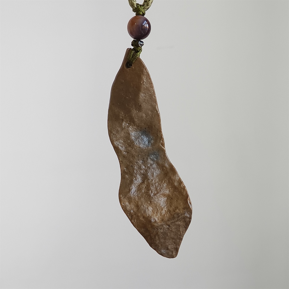 Natural Gobi Raw Stone 62X20X8mm Earthy Yellow And Black Fish Pendant ,DIY Jewelry Supplies