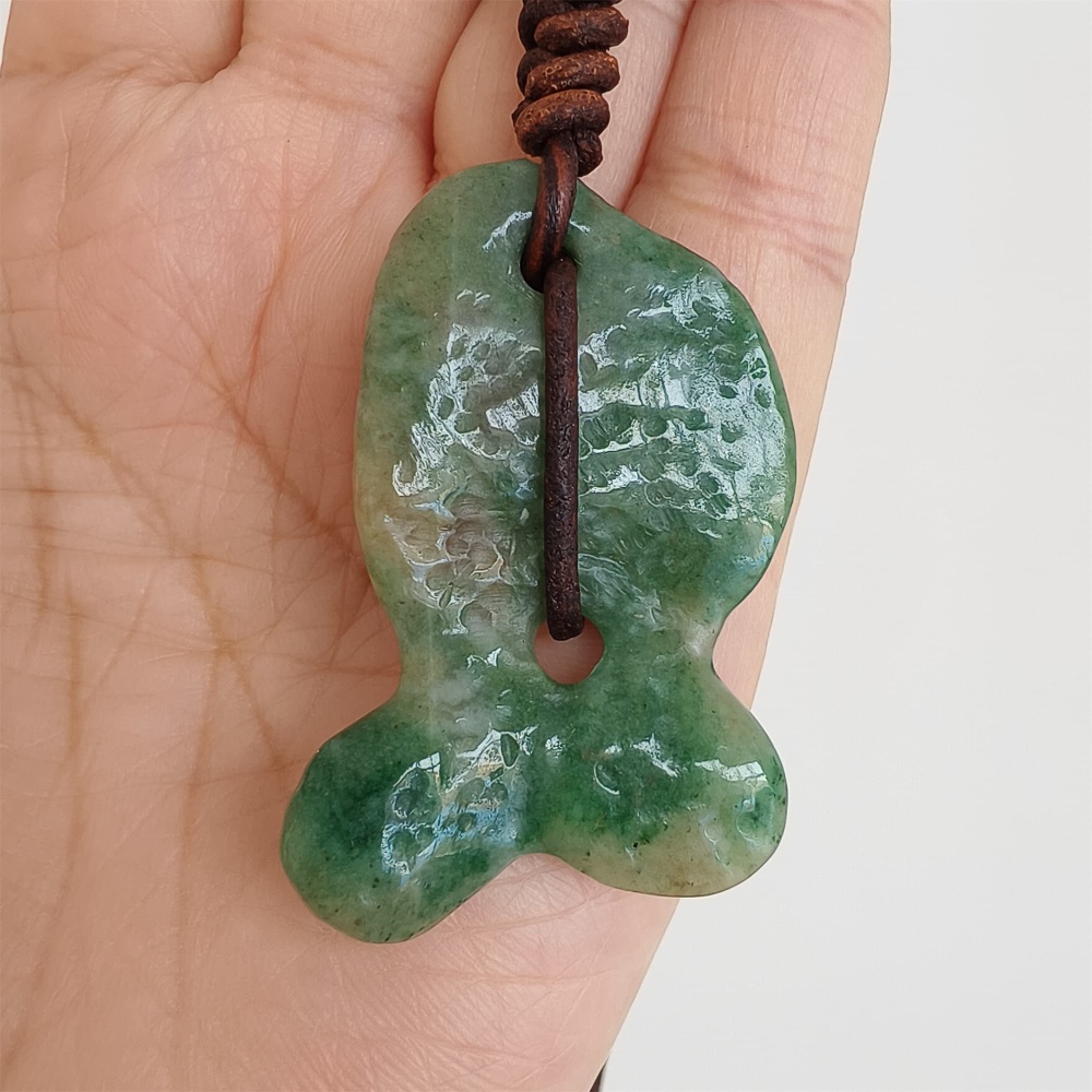 DDP | Natural Certificated 48.5X31X6.5mm Green Yellow Chinese Local Jade Fish Pendant,DIY Jewelry Supplies