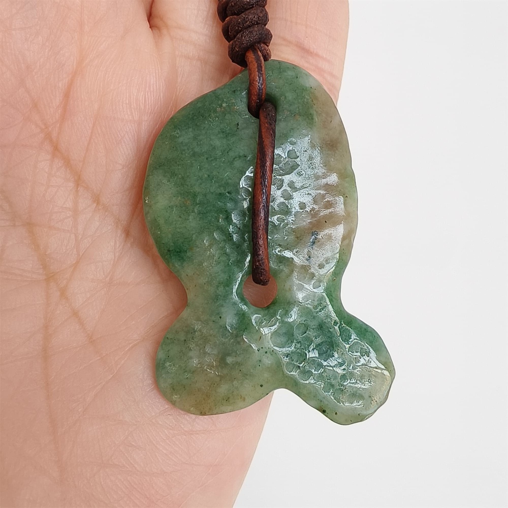 DDP | Natural Certificated 48.5X31X6.5mm Green Yellow Chinese Local Jade Fish Pendant,DIY Jewelry Supplies