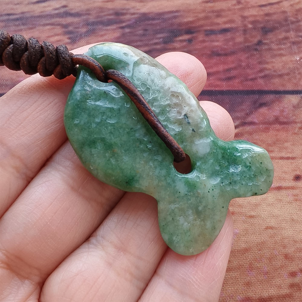 DDP | Natural Certificated 48.5X31X6.5mm Green Yellow Chinese Local Jade Fish Pendant,DIY Jewelry Supplies