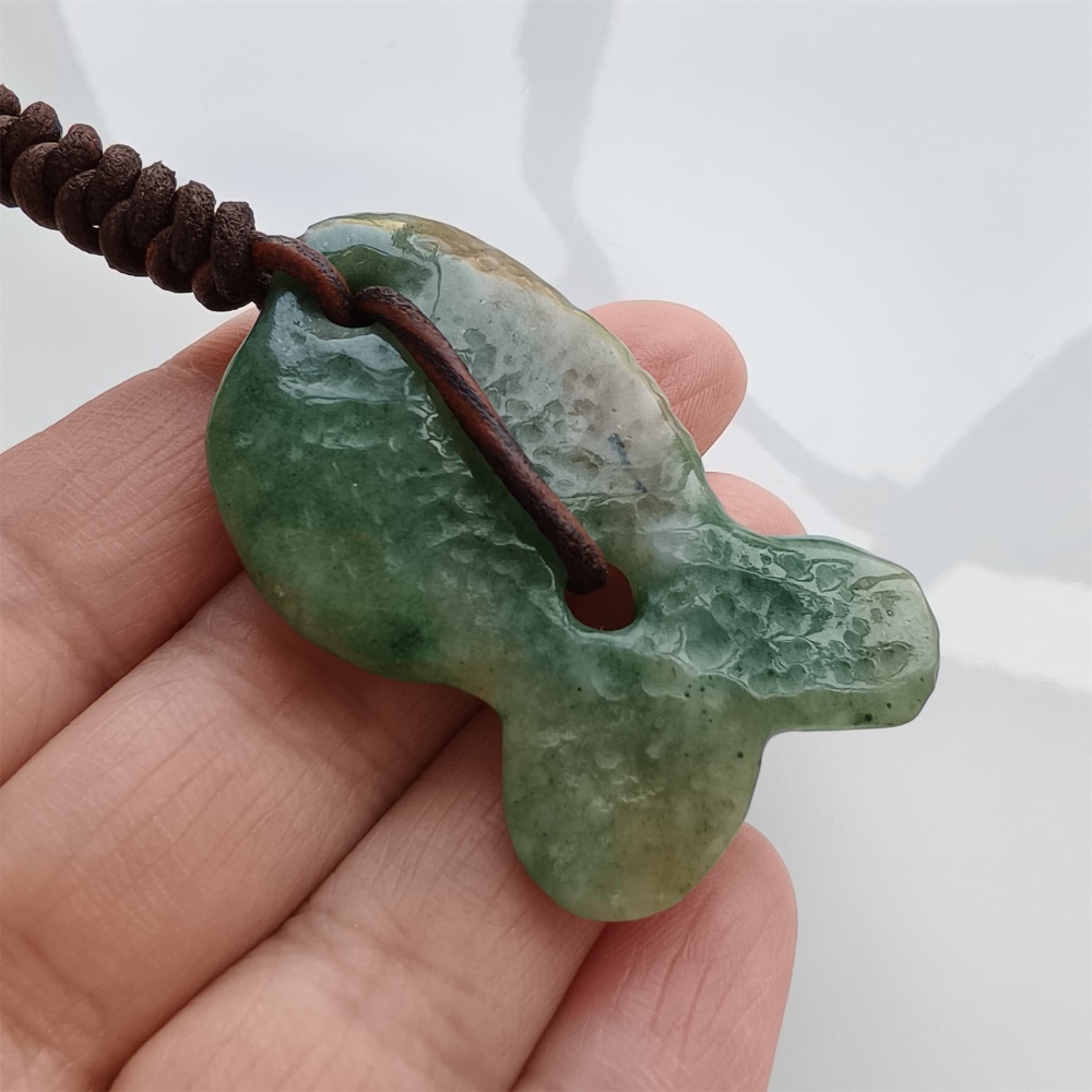 DDP | Natural Certificated 48.5X31X6.5mm Green Yellow Chinese Local Jade Fish Pendant,DIY Jewelry Supplies