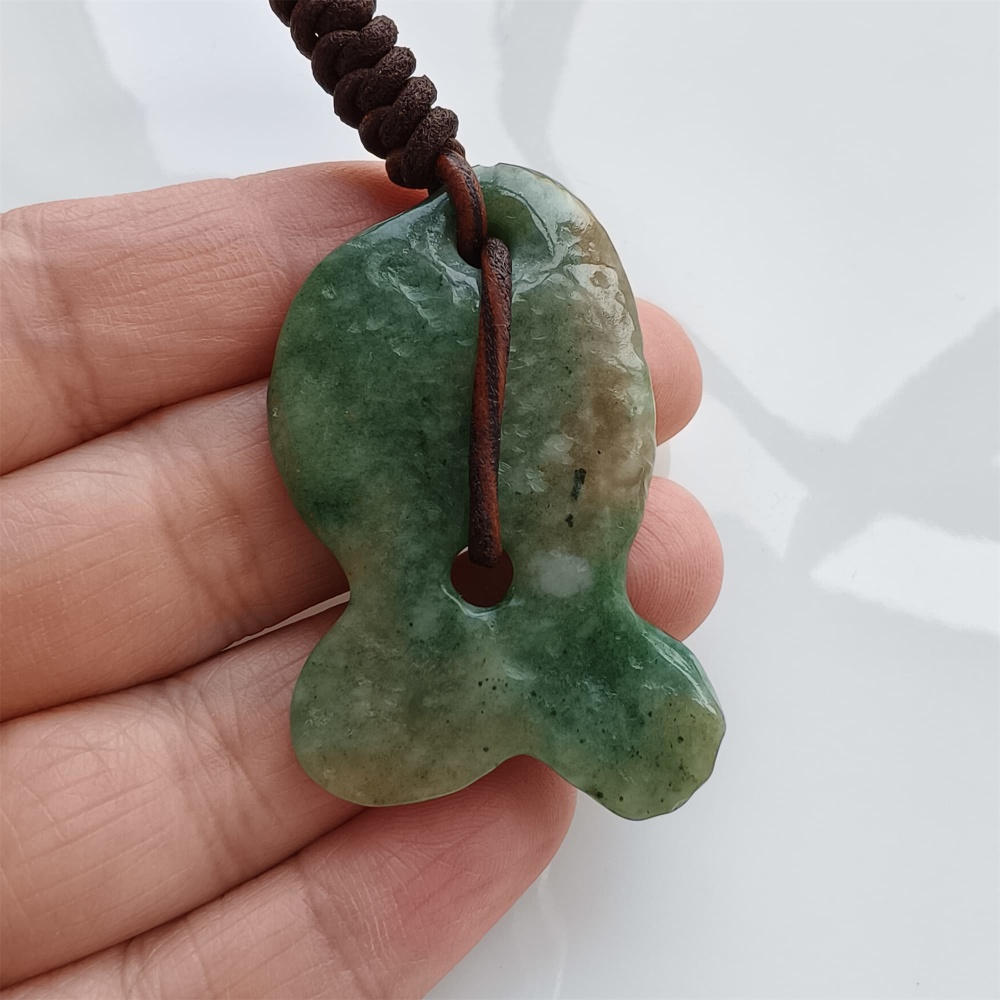 DDP | Natural Certificated 48.5X31X6.5mm Green Yellow Chinese Local Jade Fish Pendant,DIY Jewelry Supplies