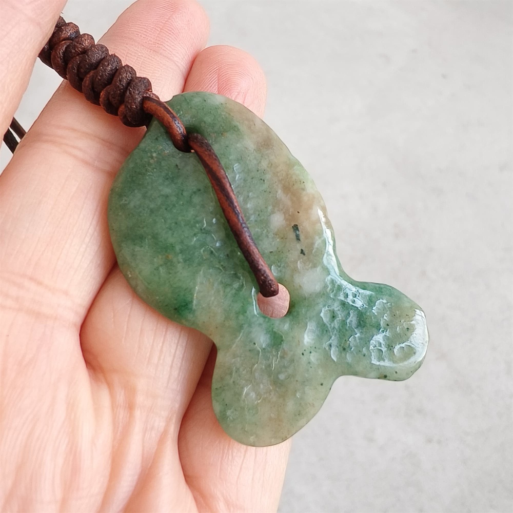 DDP | Natural Certificated 48.5X31X6.5mm Green Yellow Chinese Local Jade Fish Pendant,DIY Jewelry Supplies