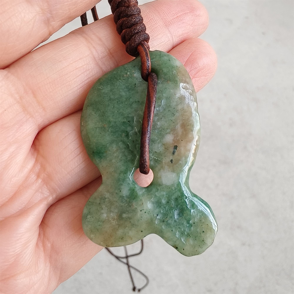 DDP | Natural Certificated 48.5X31X6.5mm Green Yellow Chinese Local Jade Fish Pendant,DIY Jewelry Supplies