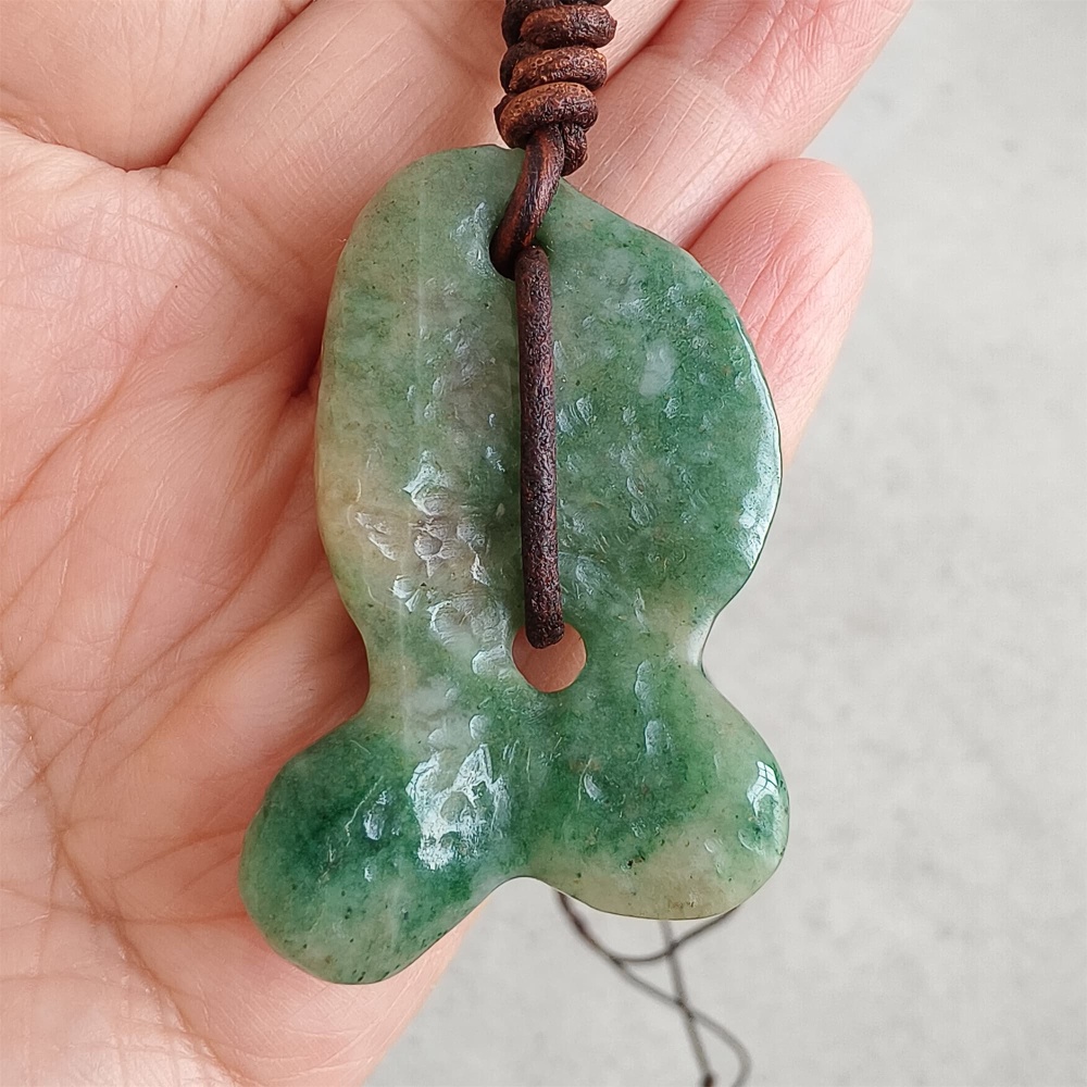 DDP | Natural Certificated 48.5X31X6.5mm Green Yellow Chinese Local Jade Fish Pendant,DIY Jewelry Supplies