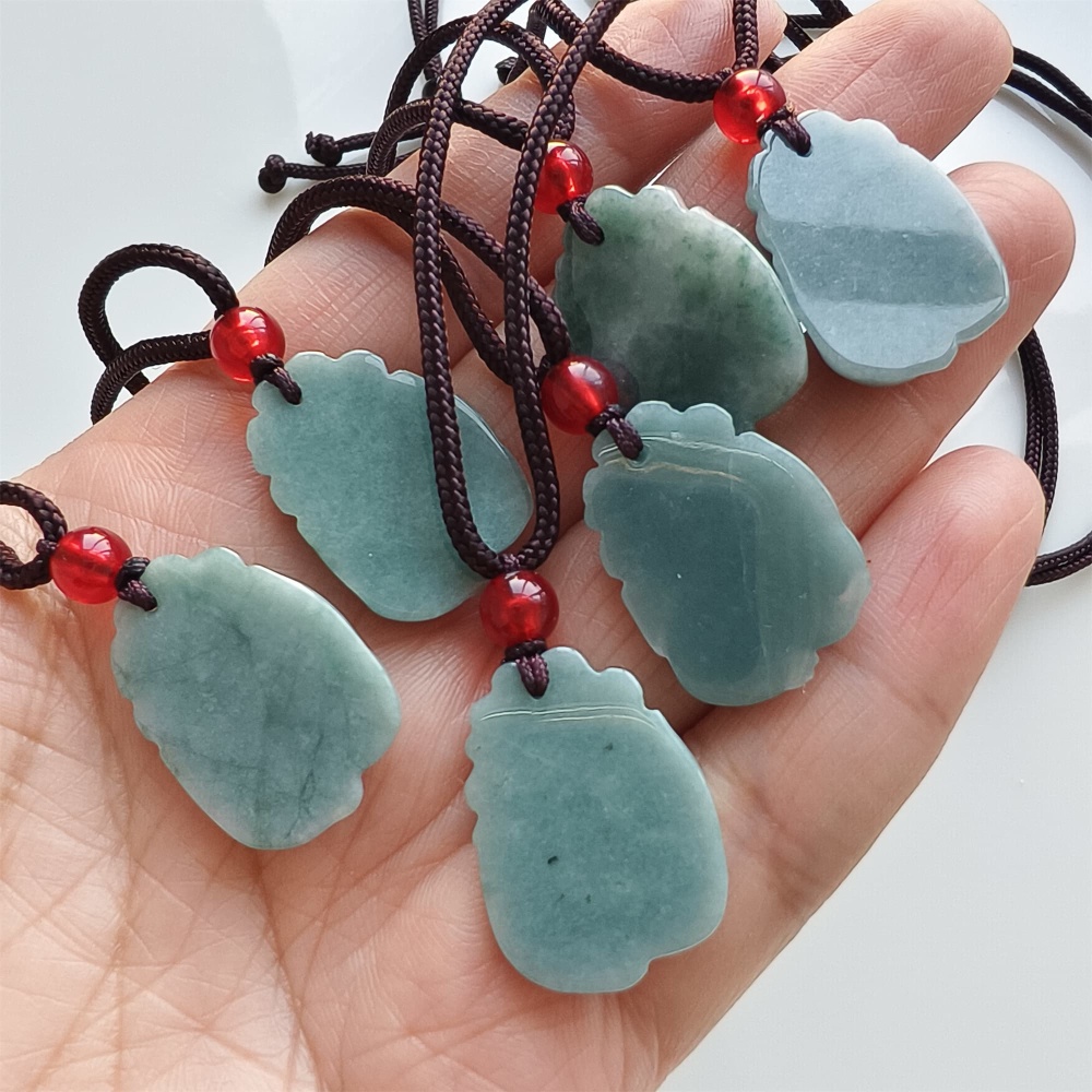DDP | 23.4X17.3X5.6mm Natural Certificated Type A Blue Guatemalan Jadeite Nine Tailed Fox Pendant,Blue Jadeite Pendant,DIY Jewelry Supplies