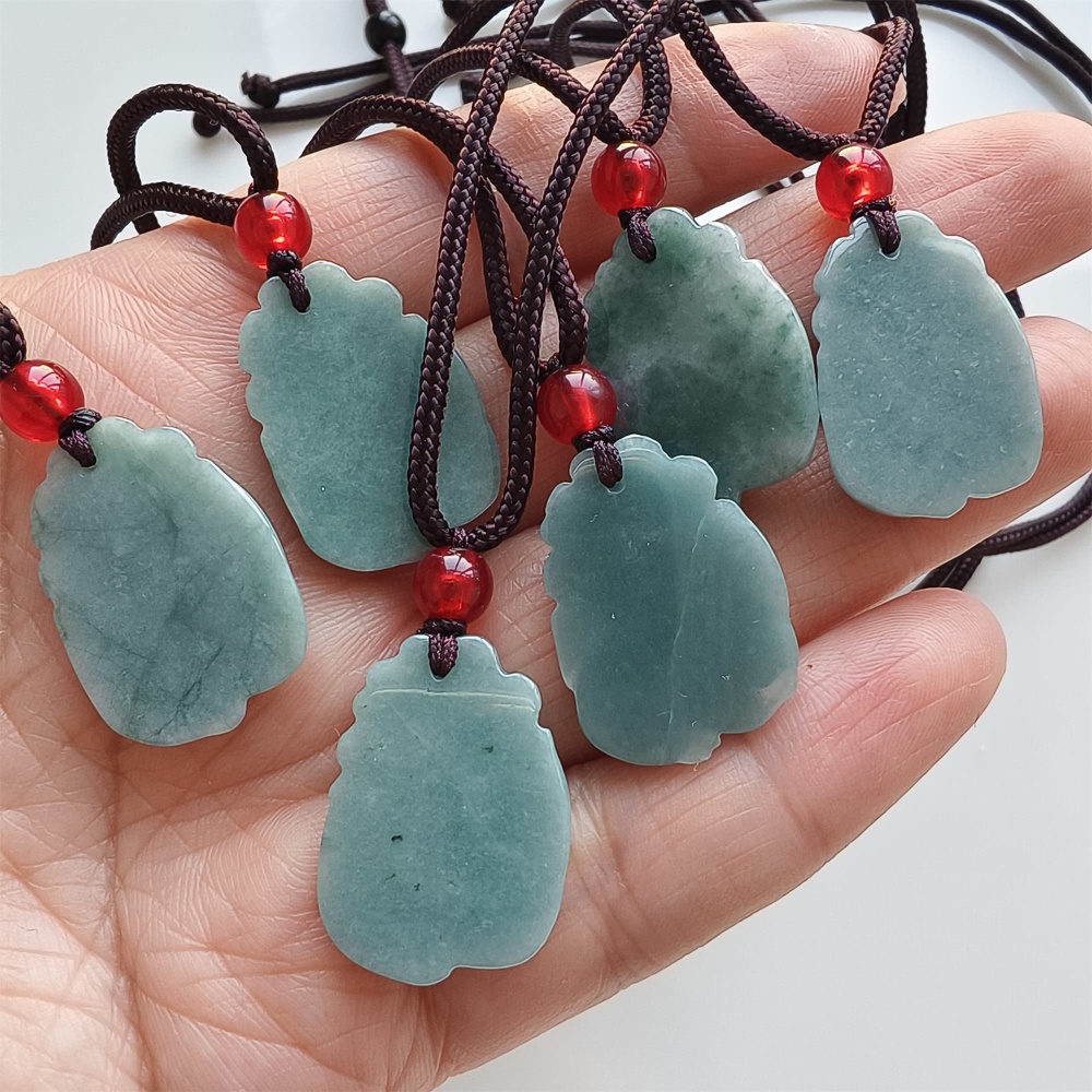 DDP | 23.4X17.3X5.6mm Natural Certificated Type A Blue Guatemalan Jadeite Nine Tailed Fox Pendant,Blue Jadeite Pendant,DIY Jewelry Supplies