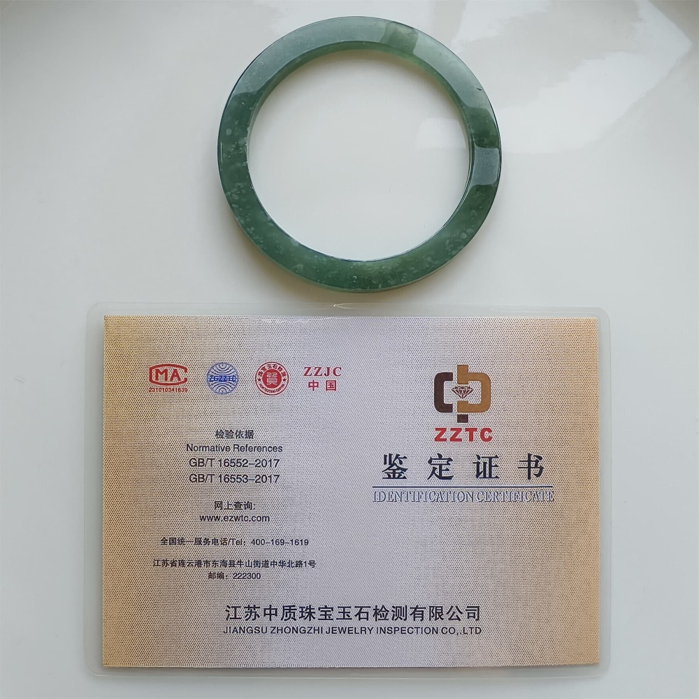 DDP | 57mm Natural Type A Certificated Guatemalan Jadeite Square Band Bangle,Blue Jadeite Bangles,DIY Jewelry Supplies