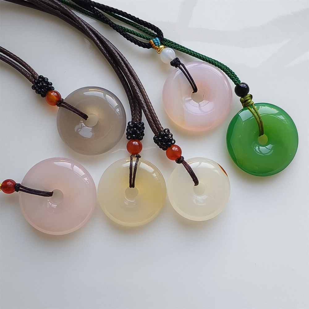DDP | 1pc 25-30.6X6.6-7.7mm Natural Green Pink Light Yellow Agate Safety Buckle Pendant,Amulet Pendant,DIY Jewelry Supplies