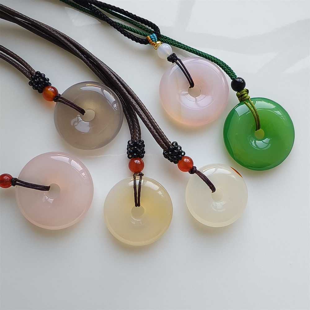 DDP | 1pc 25-30.6X6.6-7.7mm Natural Green Pink Light Yellow Agate Safety Buckle Pendant,Amulet Pendant,DIY Jewelry Supplies